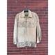 Vintage 70s Buckskin Suede Fringe Jacket Lace Up Western Boho Tan Size 46 XL USA
