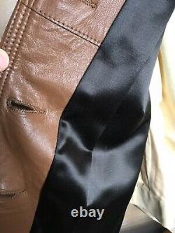 Vintage 70s Deerskin Leather Jacket M L Mid Western Custom Coat Co Wisconsin