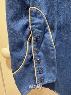 Vintage 70s H BAR C California Ranchwear Western Shirt Denpipe Denver Pearl Snap