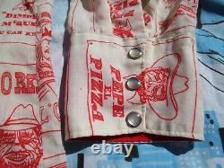Vintage 70s H BAR C Ranchwear Old Wanted Sign All Over Print Western Shirt