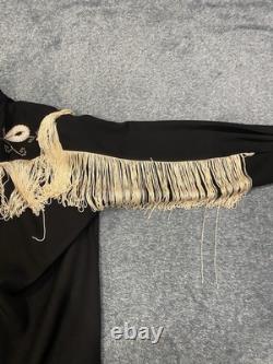 Vintage 70s H Bar C California Ranchwear Fringe Western Cowboy Shirt Size 17