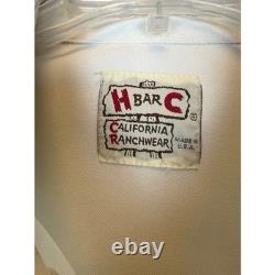 Vintage 70s H Bar C California Ranchwear Western Embroidered Cowboy Shirt -XL