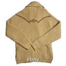 Vintage 70s Miller Western Wear Cowichan Cardigan Sweater Men's Large