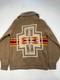 Vintage 70s Pendleton Shawl Cardigan Sweater Large Wool Western Aztec Native