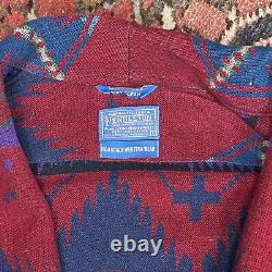 Vintage 70s Pendleton Western Wear 100% Virgin Wool Robe sz Large. Aztec Print