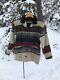 Vintage 80's Woolrich Blanket Coat USA Western Mountain Cowgirl Style LARGE