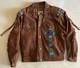 Vintage 80s 90s Adler Leather Beaded Fringe Jacket Western Large