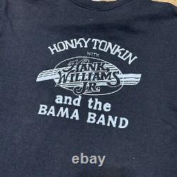 Vintage 80s Hank Williams Jr. And The Bama Band High Notes T-shirt Size L