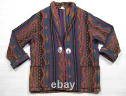 Vintage 80s Miller Stockman Wool Blend Jacket Women's (L) Aztec Southwest USA