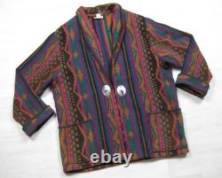 Vintage 80s Miller Stockman Wool Blend Jacket Women's (L) Aztec Southwest USA