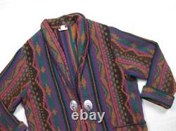 Vintage 80s Miller Stockman Wool Blend Jacket Women's (L) Aztec Southwest USA