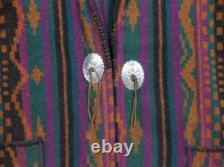 Vintage 80s Miller Stockman Wool Blend Jacket Women's (L) Aztec Southwest USA