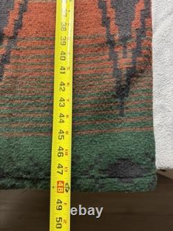 Vintage 80s Woolrich Aztec Navajo Duster Coat Size Large Wool Tassles
