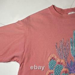 Vintage 90's T Shirt Desert Western Scene New Mexico Single Stitch Made In USA L