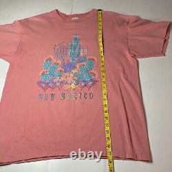 Vintage 90's T Shirt Desert Western Scene New Mexico Single Stitch Made In USA L