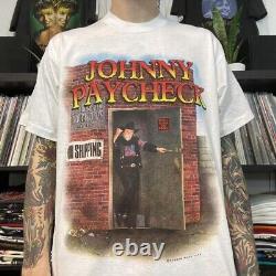 Vintage 90s Johnny Paycheck Country Music Western Band Tee Shirt Size Large RARE