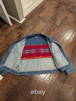 Vintage 90s Large Pendleton High Grade Western Wear Aztec Wool Back Jean Jacket