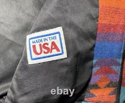 Vintage 90s PIONEER WEAR USA Aztec Wool Blend SouthWest Bomber Cowboy Jacket L