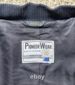 Vintage 90s PIONEER WEAR USA Aztec Wool Blend SouthWest Bomber Cowboy Jacket L