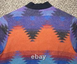 Vintage 90s PIONEER WEAR USA Aztec Wool Blend SouthWest Bomber Cowboy Jacket L