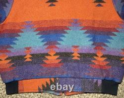 Vintage 90s PIONEER WEAR USA Aztec Wool Blend SouthWest Bomber Cowboy Jacket L