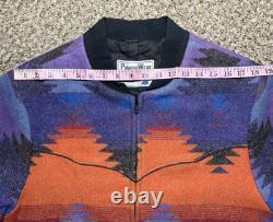 Vintage 90s PIONEER WEAR USA Aztec Wool Blend SouthWest Bomber Cowboy Jacket L
