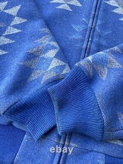 Vintage 90s Pendleton Country Sophisticates Southwestern Blue Wool Jacket Large