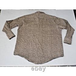 Vintage 90s Plains Pearl Snap Paisley Western Shirt Mens XL Sandy Beige Black