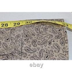 Vintage 90s Plains Pearl Snap Paisley Western Shirt Mens XL Sandy Beige Black