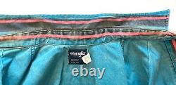 Vintage 90s Wrangler Brushpopper snaps teal stripe shirt Western Rodeo 17-35 XL