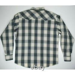 Vintage 90s Wrangler Plaid Pearl Snap Western Shirt Mens XL Fancy Shadow Grunge