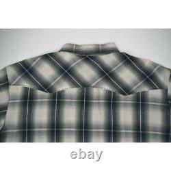Vintage 90s Wrangler Plaid Pearl Snap Western Shirt Mens XL Fancy Shadow Grunge