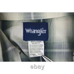 Vintage 90s Wrangler Plaid Pearl Snap Western Shirt Mens XL Fancy Shadow Grunge