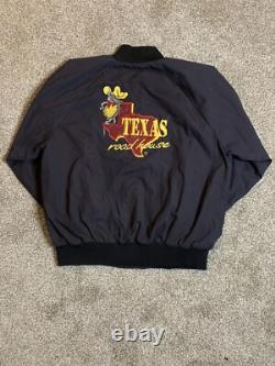 Vintage All Embroidered Texas Roadhouse Bomber Jacket