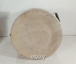 Vintage Antique Large Western Stoneware 8 Gallon Crock Pottery Leaf