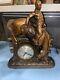 Vintage Antique Sessions Rodeo Bucking Bronco Cowboy Western Cooper 14x12 ClockM