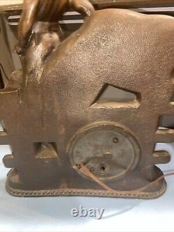 Vintage Antique Sessions Rodeo Bucking Bronco Cowboy Western Cooper 14x12 ClockM