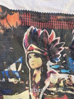 Vintage Antique Tees Dallas T Shirt Western Cowgirl Native American Indian Sz L