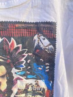 Vintage Antique Tees Dallas T Shirt Western Cowgirl Native American Indian Sz L