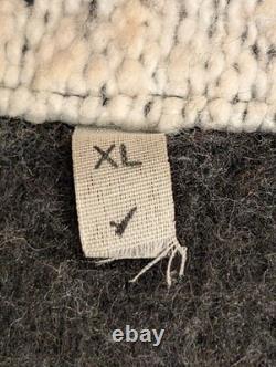 Vintage Aztec Native Southwestern Wool Coat withThunderbirds-XL