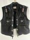 Vintage Bagazio Leather Biker Vest Concho Beaded Southwestern Western XL Quality