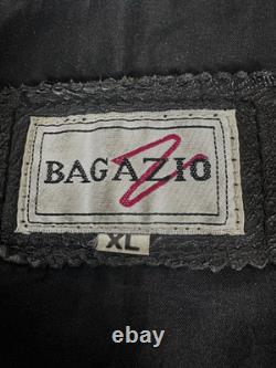 Vintage Bagazio Leather Biker Vest Concho Beaded Southwestern Western XL Quality