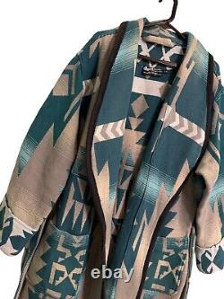 Vintage Beacon Blanket Robe Western Native Pattern Southwest Americana Aztec XL