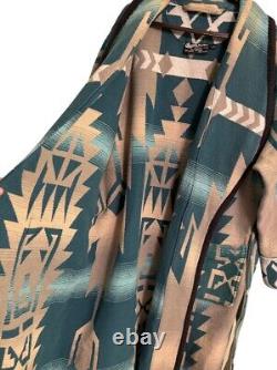 Vintage Beacon Blanket Robe Western Native Pattern Southwest Americana Aztec XL