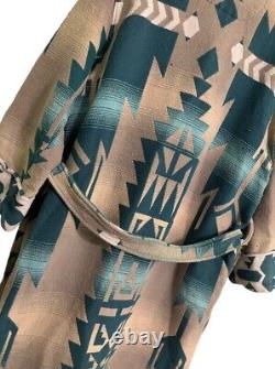 Vintage Beacon Blanket Robe Western Native Pattern Southwest Americana Aztec XL