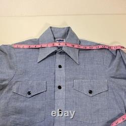 Vintage Big Smith 70s Western Chambray Embroidery Disney Princess Cinderella