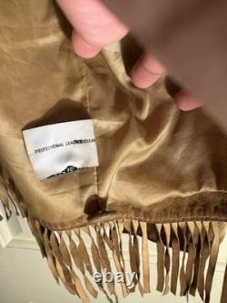 Vintage Brown Suede Fringe Leather Western Jacket 1990s Flawless S (Fit M or L)