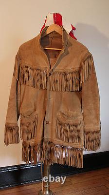Vintage Buckskin Fringe Jacket