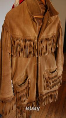 Vintage Buckskin Fringe Jacket