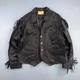 Vintage Buckskin Montana Jacket Black Leather Fringe Western Leather Cowboy 70s